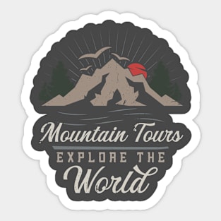 Mountain Tours Explore the World Sticker